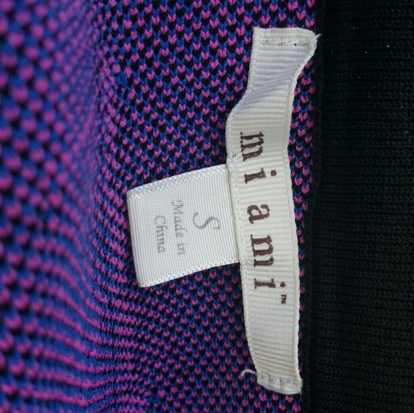 Mi a mi Pink Black Fit & Flare Midi Skirt Small - Picture 3 of 4